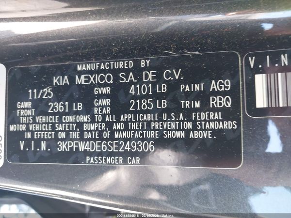 2025 KIA K4 GT-LINE