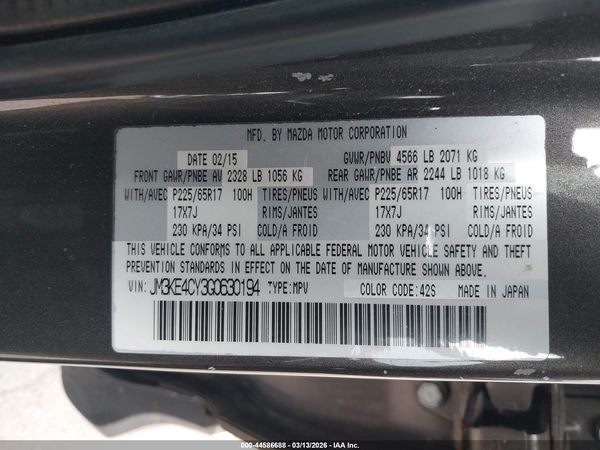 2016 MAZDA CX-5 TOURING