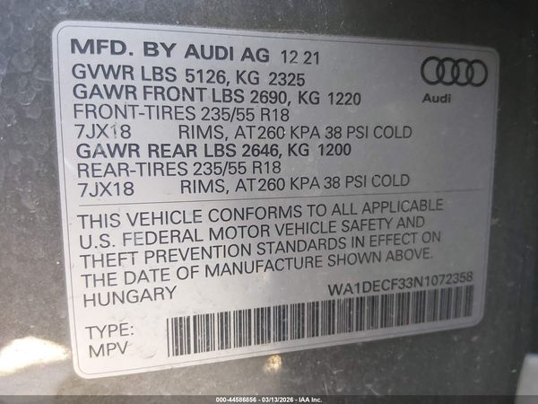 2022 AUDI Q3