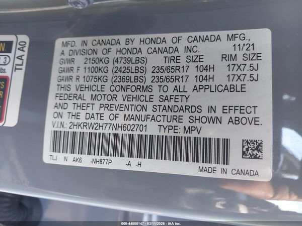 2022 HONDA CR-V AWD SPECIAL EDITION
