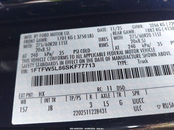 2025 FORD F-150 LARIAT