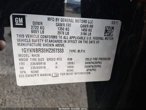 2017 CADILLAC XT5 LUXURY