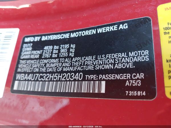 2017 BMW 430I