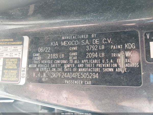 2023 KIA FORTE LXS