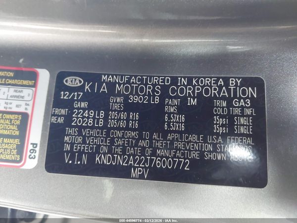 2018 KIA SOUL Base
