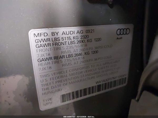 2021 AUDI Q3