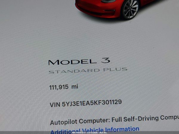 2019 TESLA MODEL 3