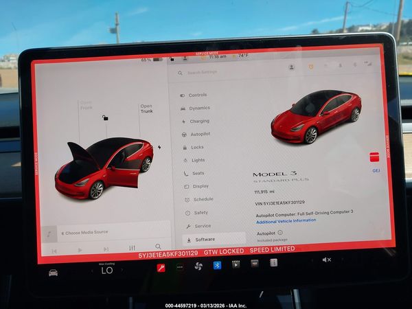 2019 TESLA MODEL 3