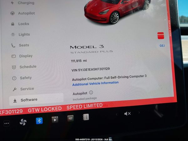 2019 TESLA MODEL 3