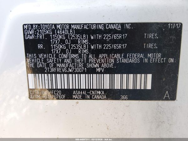2018 TOYOTA RAV4 XLE