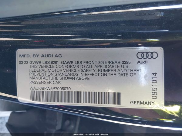 2023 AUDI E-TRON GT PREMIUM PLUS QUATTRO