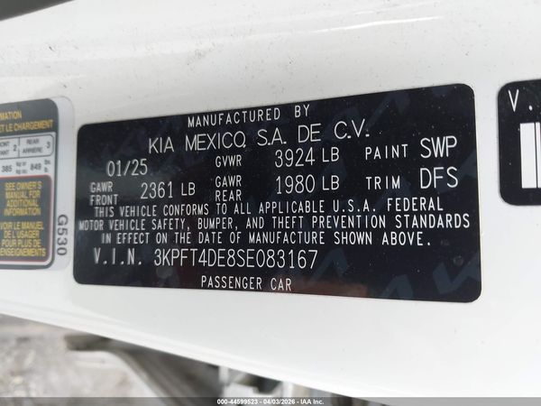 2025 KIA K4 LX