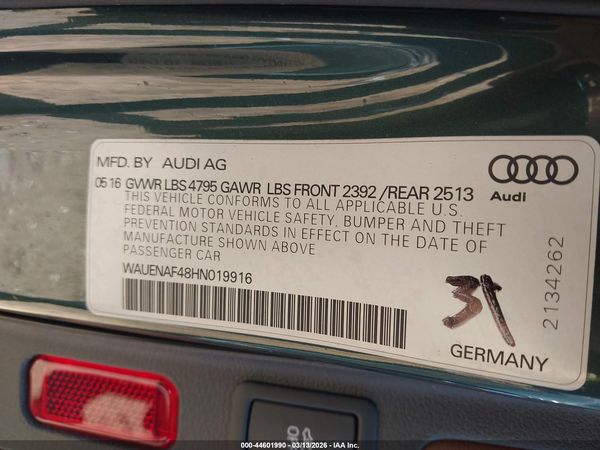 2017 AUDI A4 2.0T PREMIUM