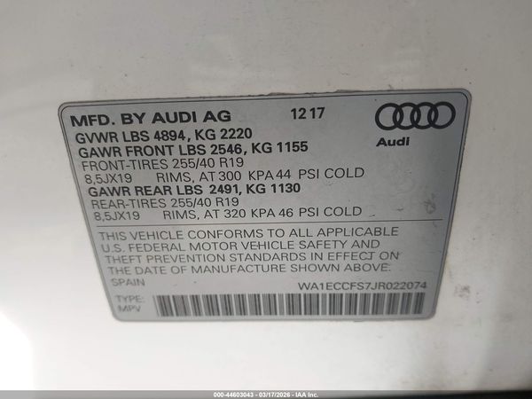 2018 AUDI Q3