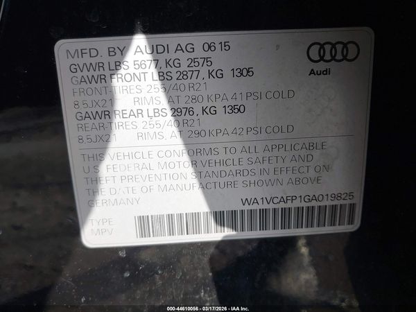 2016 AUDI SQ5 3.0T PREMIUM PLUS