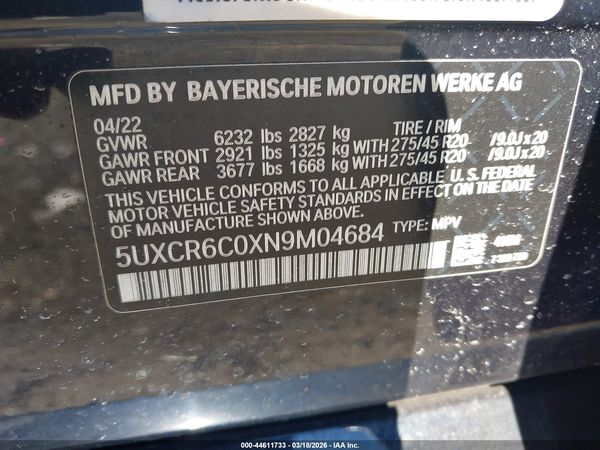 2022 BMW X5 XDRIVE40I