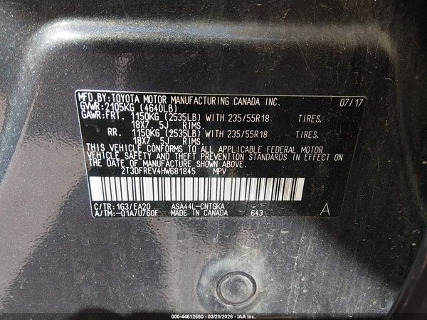 2017 TOYOTA RAV4 LIMITED