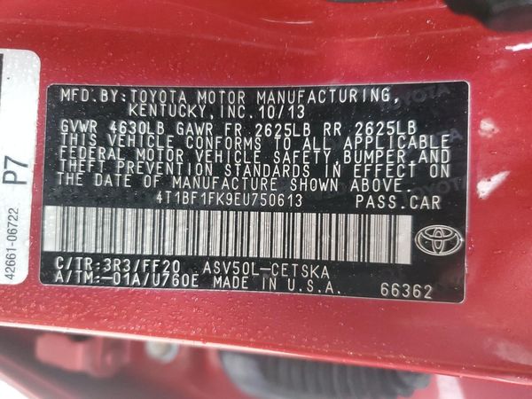 2014 TOYOTA CAMRY