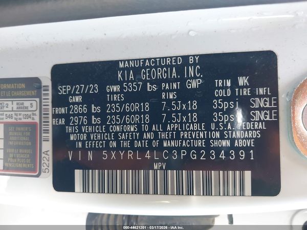 2023 KIA SORENTO S