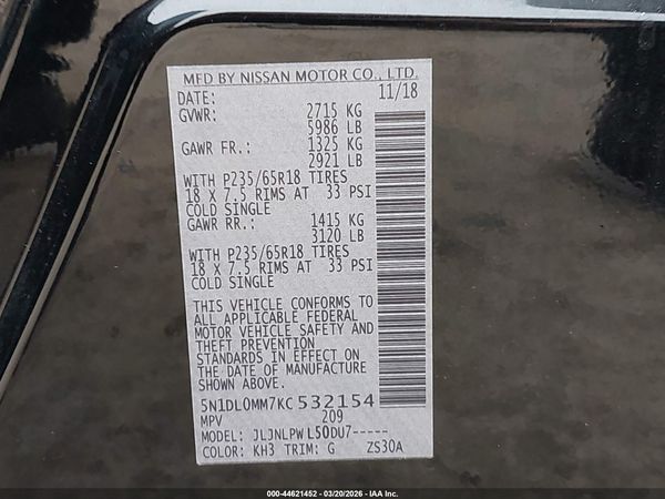 2019 INFINITI QX60 PURE