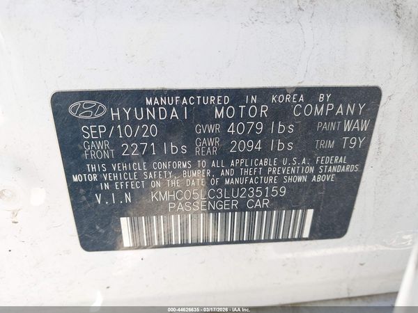2020 HYUNDAI IONIQ HYBRID LIMITED