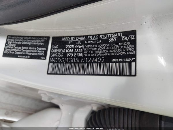 2014 MERCEDES-BENZ CLA 250 4MATIC