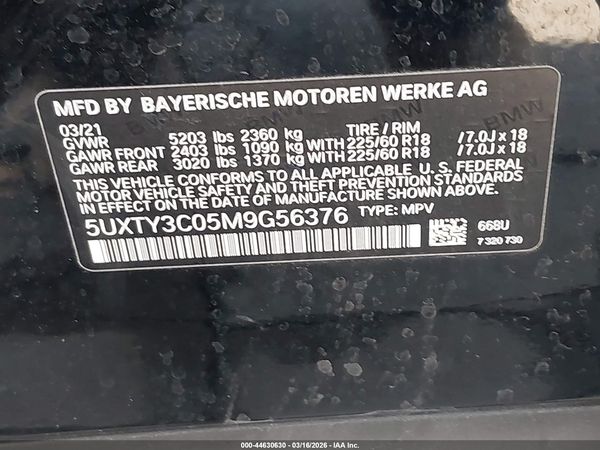 2021 BMW X3 SDRIVE30I