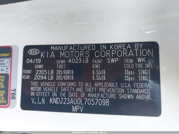 2020 KIA SOUL S