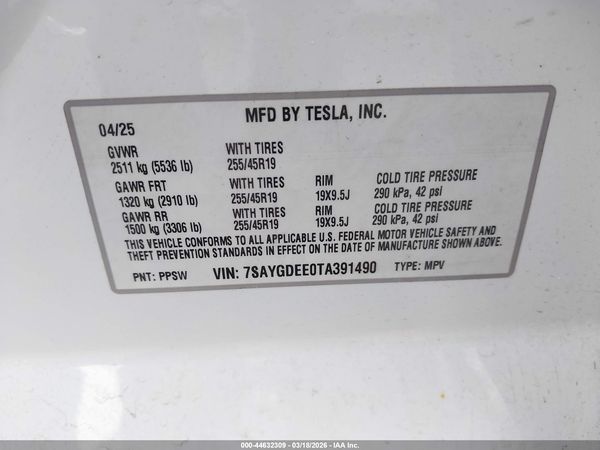 2026 TESLA MODEL Y