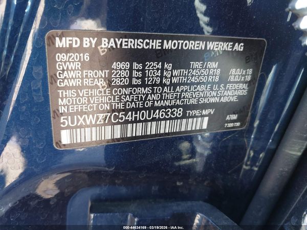 2017 BMW X3 SDRIVE28I