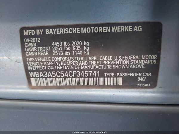 2012 BMW 328I