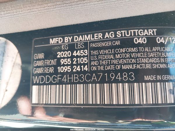 2012 MERCEDES-BENZ C 250 SPORT