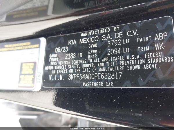 2023 KIA FORTE GT-LINE