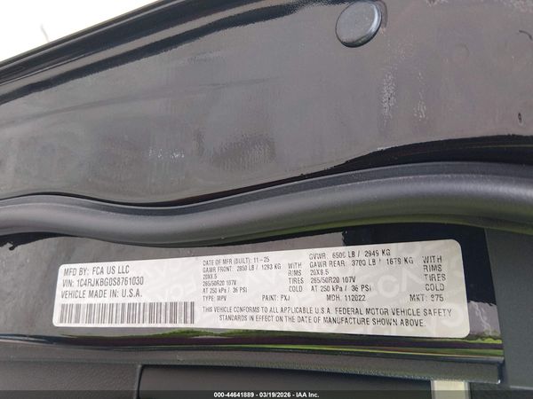 2025 JEEP GRAND CHEROKEE L LIMITED 4X4