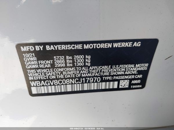 2022 BMW M850I GTAN COUPE XDRIVE