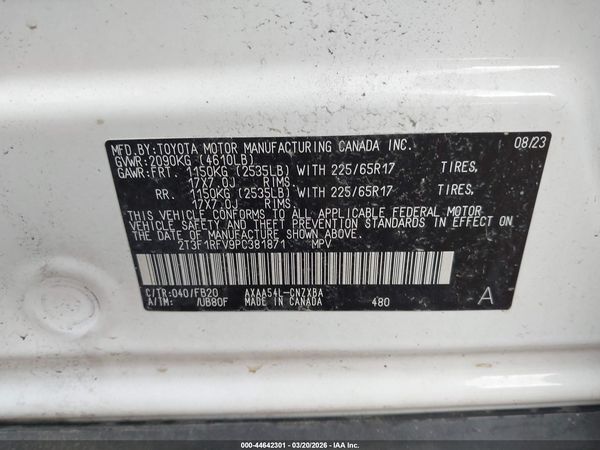 2023 TOYOTA RAV4 LE