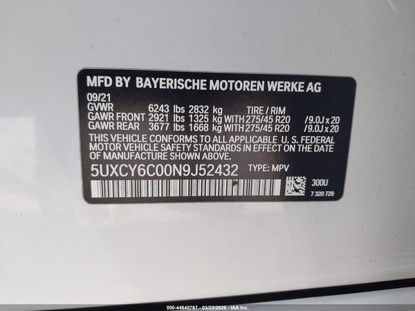 2022 BMW X6 XDRIVE40I