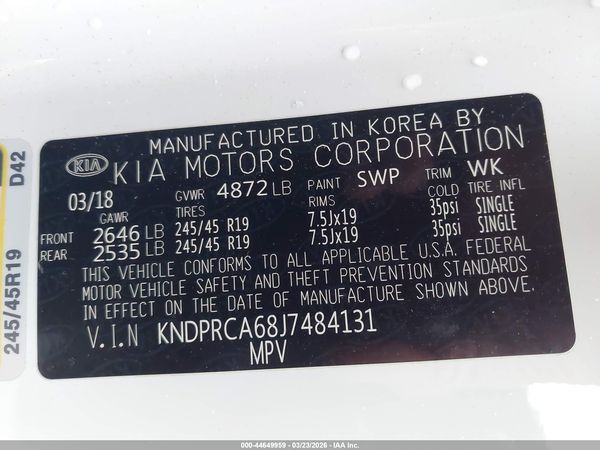 2018 KIA SPORTAGE SX TURBO