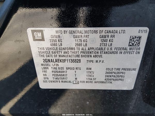 2015 CHEVROLET EQUINOX LS — I9