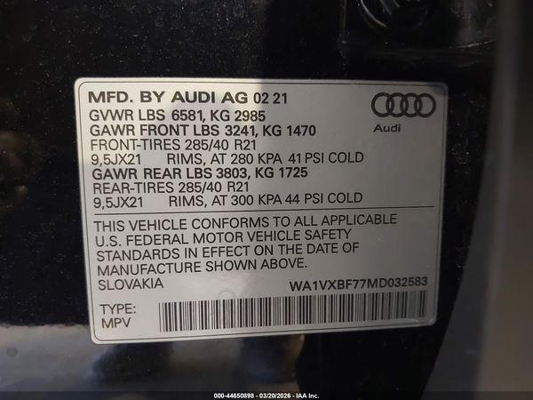 2021 AUDI Q7