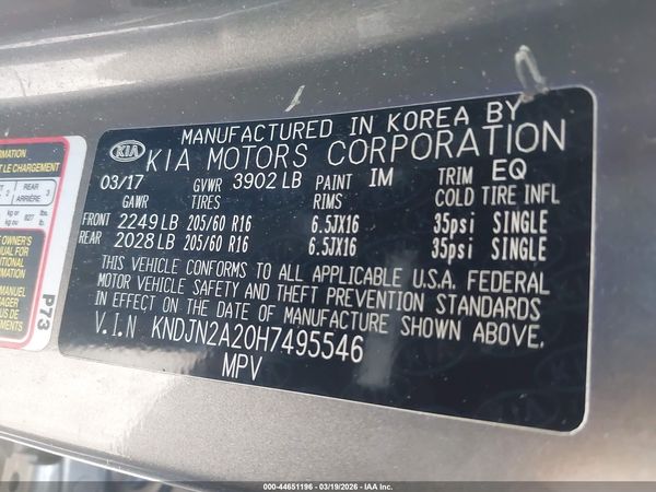 2017 KIA SOUL Base