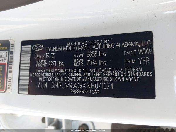 2022 HYUNDAI ELANTRA SEL