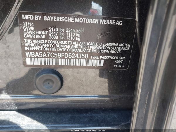 2015 BMW 528I XDRIVE