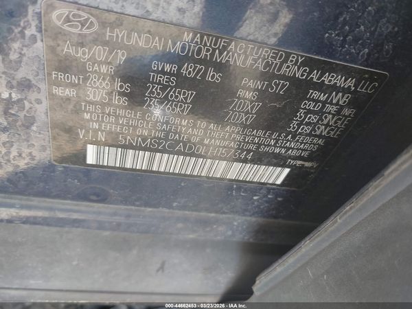 2020 HYUNDAI SANTA FE SE