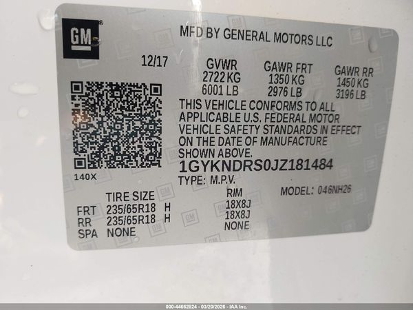 2018 CADILLAC XT5 LUXURY
