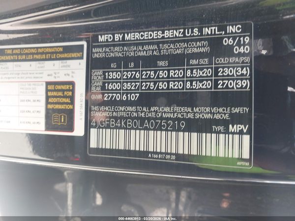 2020 MERCEDES-BENZ GLE 350 4MATIC