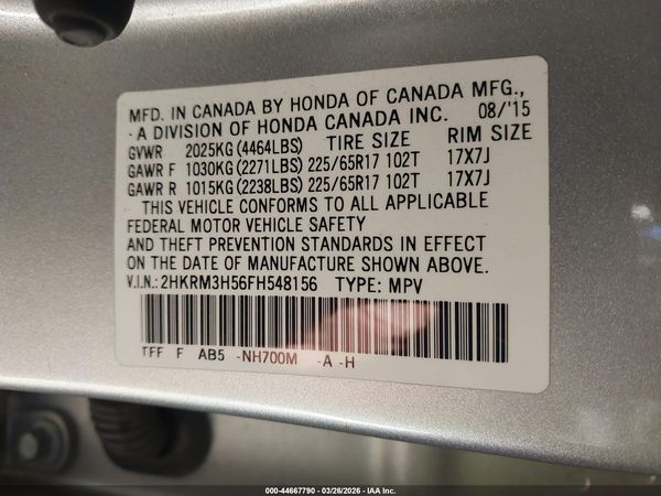 2015 HONDA CR-V EX