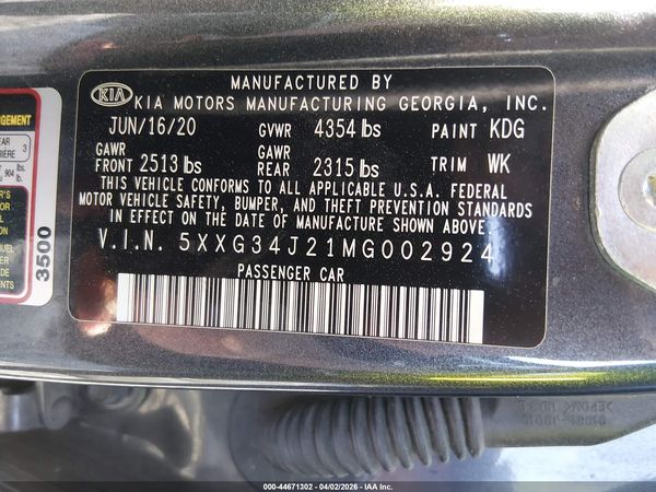 2021 KIA K5 EX