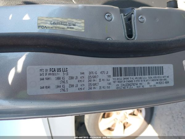 2016 JEEP COMPASS LATITUDE