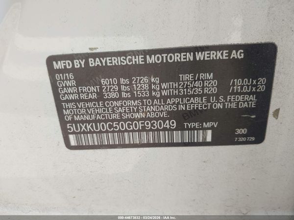2016 BMW X6 SDRIVE35I